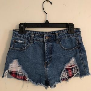 Distressed Denim Shorts